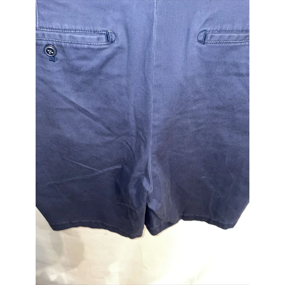 Izod Saltwater Casual Shorts Mens Size 38 Waist Blue Inseam 10 Rise 12 Zip Fly
